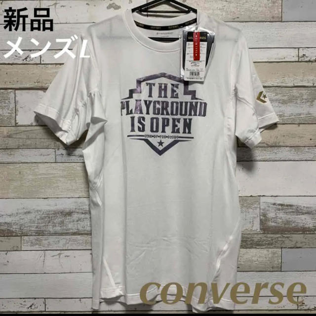 CONVERSE(コンバース)のCONVERSEコンバース バスケットボールウェアプリントTシャツ メンズL新品 スポーツ/アウトドアのスポーツ/アウトドア その他(バスケットボール)の商品写真