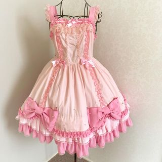 アンジェリックプリティー(Angelic Pretty)のくるくるリボンジャンパースカート(ひざ丈ワンピース)