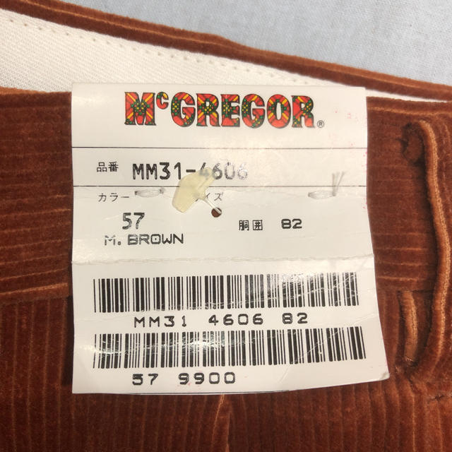 McGREGOR(マックレガー)のマックレガー　新品未使用　コーデュロイパンツ　ウエスト82 メンズのパンツ(スラックス)の商品写真
