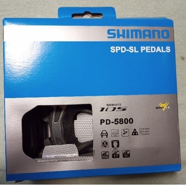新品 Shimano　シマノ 　105 PD-5800 　SPD－SLペダル約285g付属クリート