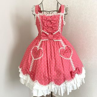 アンジェリックプリティー(Angelic Pretty)の水玉ハートポケットJSK(ひざ丈ワンピース)