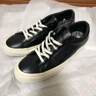 コンバース(CONVERSE)の24.5cm  コンバース　onestar プレミアムレザー ワンスターブラック(スニーカー)