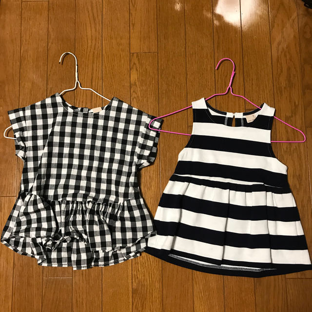 petit main(プティマイン)の女の子　シャツ2枚　 キッズ/ベビー/マタニティのキッズ服女の子用(90cm~)(Tシャツ/カットソー)の商品写真