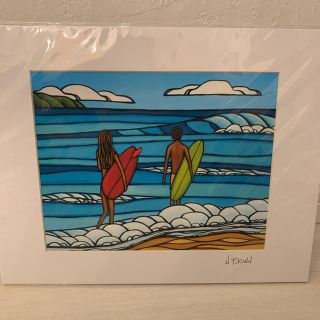 ロンハーマン(Ron Herman)の新品◆ヘザーブラウンアート◆ Love and Surf マットプリント(絵画/タペストリー)