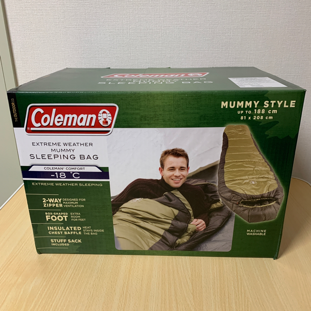コールマン Coleman マミー型 寝袋 －18℃