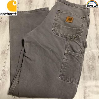 カーハート(carhartt)のcarhartt 90’s ダブルニー　グレー　ペインターパンツ　革パッチ　(ペインターパンツ)