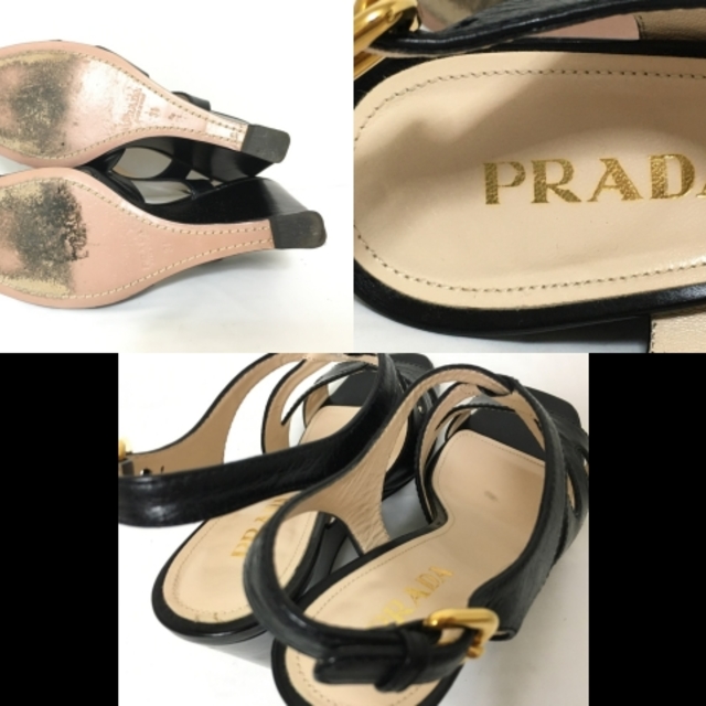 PRADA(プラダ)のプラダ サンダル 36 レディース - 黒 レディースの靴/シューズ(サンダル)の商品写真