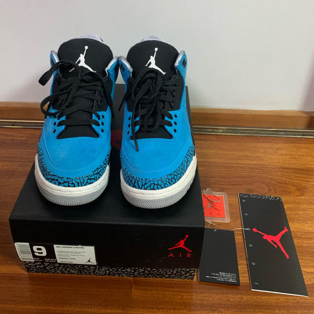 jordan 3 powder blue靴/シューズ