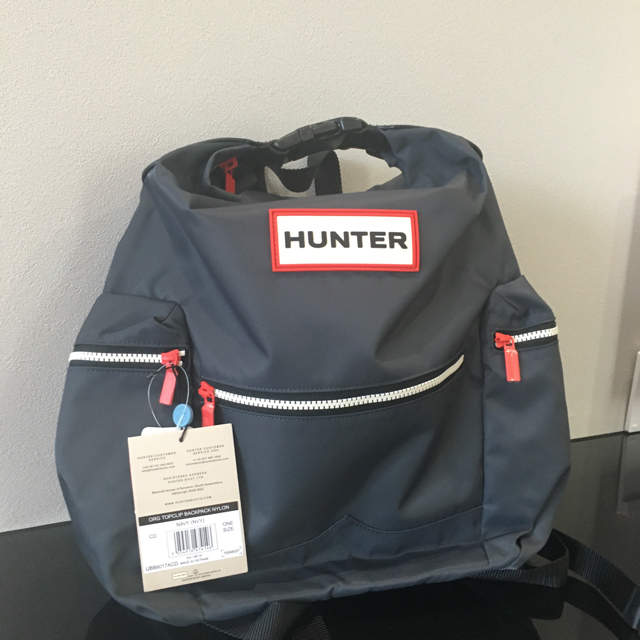 新品タグ付　定価22000円 HUNTER トップクリップバッグパック　ネイビー