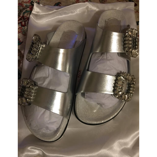 ROGER VIVIER - ビジューサンダル シルバー 38 新品の通販 by