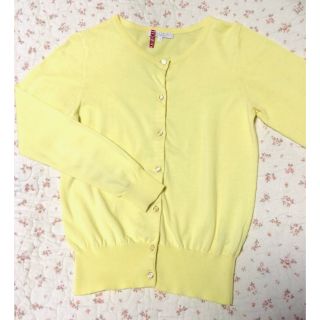 プロポーションボディドレッシング(PROPORTION BODY DRESSING)の【美品】プロポ☆春物イエローカーディガン(カーディガン)