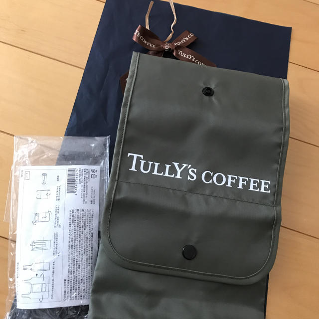 TULLY'S COFFEE(タリーズコーヒー)のタリーズ　エコバッグ　カーキ　新品未使用 レディースのバッグ(エコバッグ)の商品写真