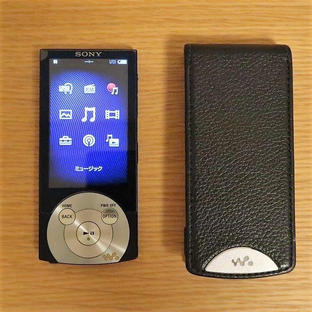 WALKMAN(ウォークマン)のWalkman NW-A846 ブラック 32GB 純正レザーケース付き スマホ/家電/カメラのオーディオ機器(ポータブルプレーヤー)の商品写真