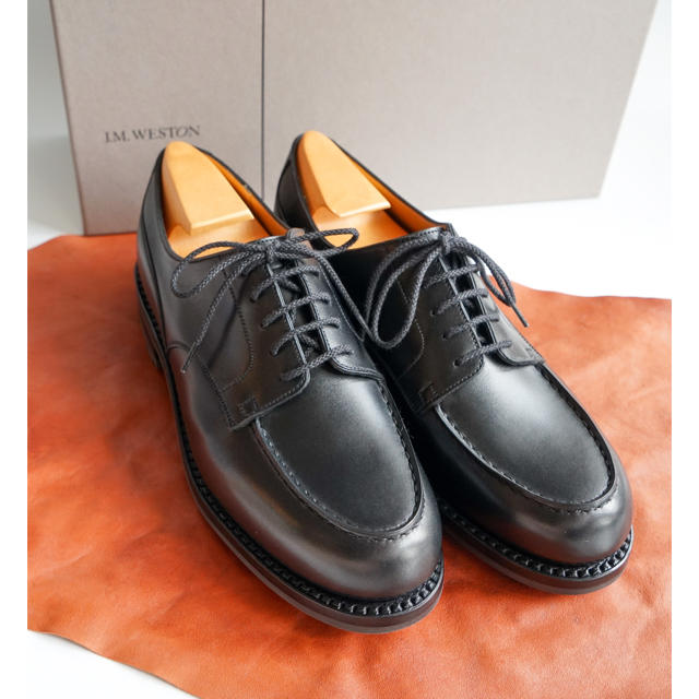 大人気新作 J.M. WESTON 7.5C ロシアンカーフ ゴルフ 641 WESTON 【新品未使用】J.M - ドレス/ビジネス
