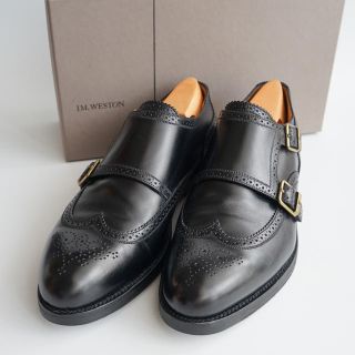 【極美品】J.M WESTON 334 ダブルモンク ボックスカーフ 7D
