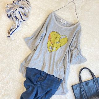 アメリカーナ(AMERICANA)のアメリカーナ　ドロップショルダー　プリント　カットソー(Tシャツ/カットソー(半袖/袖なし))