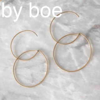 バイボー(by boe)の正規品　by boe (バイボー)フープピアス ゴールド(ピアス)