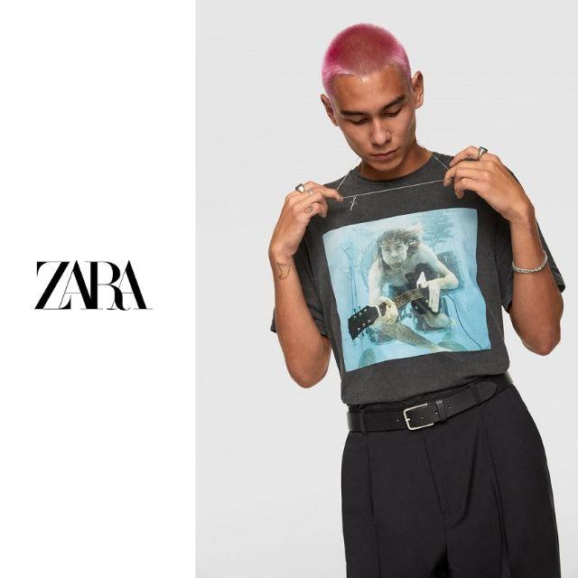 ZARA(ザラ)の【Sセール‼️】ZARA　ニルヴァーナ プリント Tシャツ　"XL" メンズのトップス(Tシャツ/カットソー(半袖/袖なし))の商品写真