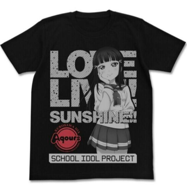 【ラブライブ サンシャイン ブラック Tシャツ】Mサイズ 制服ver 黒澤ダイヤ エンタメ/ホビーのアニメグッズ(その他)の商品写真