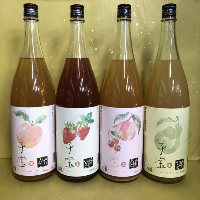 楯野川 子宝シリーズ りんご いちご さくらんぼもも ラフランス 1800ml