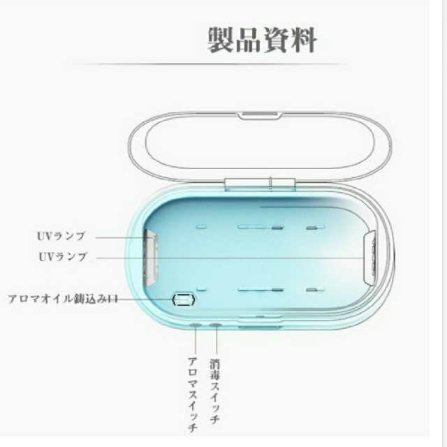 新品　未使用　ポータブル  UV 除菌ケース　携帯電話等 スマホ/家電/カメラの生活家電(その他)の商品写真