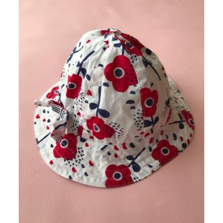 プチバトー(PETIT BATEAU)のデューパーデュー★花柄の帽子★2歳〜3歳サイズ(帽子)