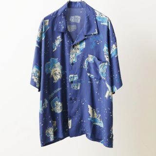 ポータークラシック×JS別注アロハシャツ20SS ブルー　L