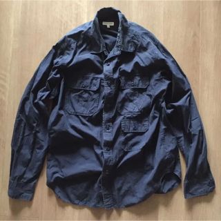 エンジニアードガーメンツ(Engineered Garments)の美品　エンジニアードガーメンツ コットン　ワークシャツ ネイビー　M(シャツ)