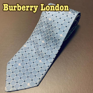 バーバリー(BURBERRY)のBurberry London バーバリー　ロンドン　ネクタイ　ブルー　チェック(ネクタイ)