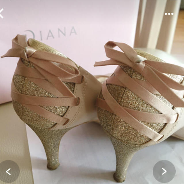 DIANA(ダイアナ)の最終価格　ダイアナCanCamコラボ★レースアップオープントゥパンプス22.5 レディースの靴/シューズ(ハイヒール/パンプス)の商品写真