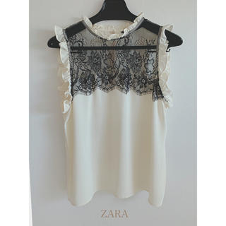 ザラ(ZARA)のZARA BASIC  袖なしブラウス(シャツ/ブラウス(半袖/袖なし))