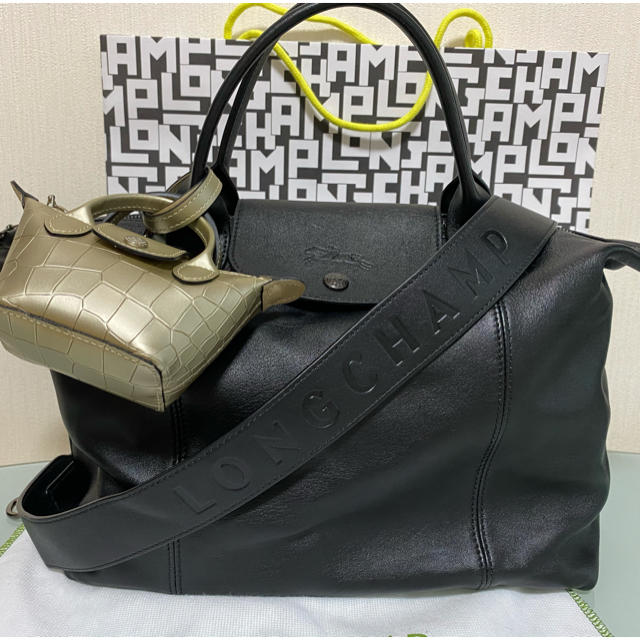 LONGCHAMP(ロンシャン)の【1回使用・美品】ロンシャン　プリアージュキュイールM レディースのバッグ(ハンドバッグ)の商品写真