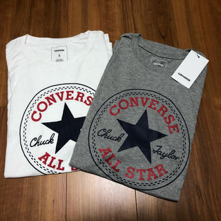 コンバース(CONVERSE)のTシャツ コンバース オールスター 白 グレー converse 半袖 セット(Tシャツ(半袖/袖なし))