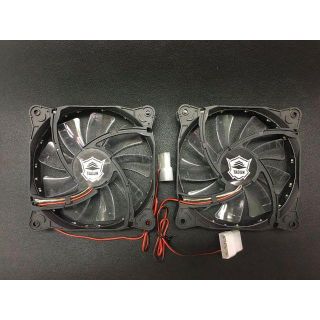 CPUクーラー用 冷却ファン 12cm 12v LED CPU FAN 2枚(PCパーツ)