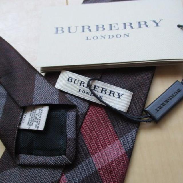 新品 バーバリー Burberry シルク チェック ネクタイ イタリア製