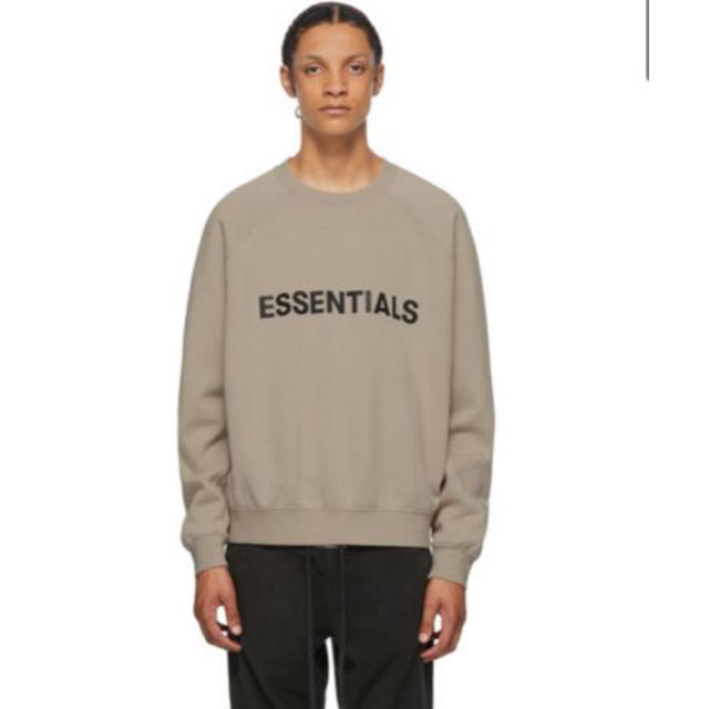 essentials crew neck sweat TAN M