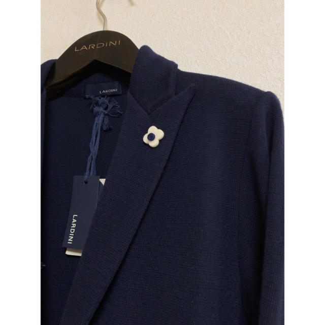 新品未使用 LARDINI ニットジャケット S(M•46相当)サイズ ネイビー