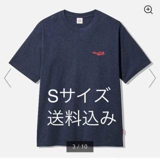 ジーユー(GU)のGU スタジオセブン  コットンT ネイビー Sサイズ　STUDIO SEVEN(Tシャツ/カットソー(半袖/袖なし))