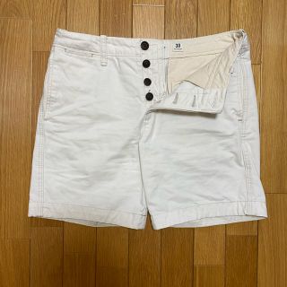 アバクロンビーアンドフィッチ(Abercrombie&Fitch)の美品 Abercrombie&Fitch アバクロ ハーフパンツ オフホワイト (ショートパンツ)