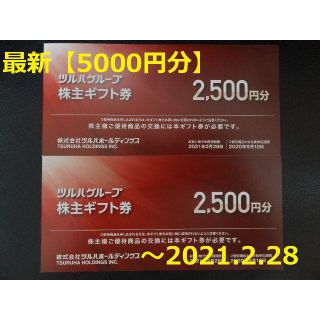 最新【5000円分】ツルハHD 株主優待券5000円分 ～2021.2.28(ショッピング)