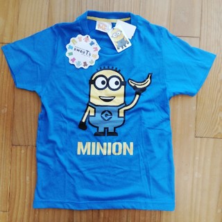 ミニオン(ミニオン)のミニオンバナナ　新品　ブルー　Tシャツ　150(Tシャツ/カットソー)