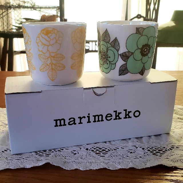 marimekko(マリメッコ)の廃盤品 marimekko マリメッコ ラテマグ セット 新品 インテリア/住まい/日用品のキッチン/食器(グラス/カップ)の商品写真