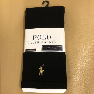 ポロラルフローレン(POLO RALPH LAUREN)の新品　レディース  ポロラルフローレン　10分丈黒綿混レギンス　M〜L寸　日本製(レギンス/スパッツ)