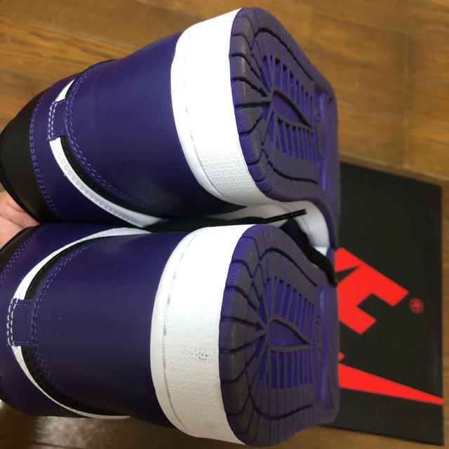 美品 28cm NIKE AIR JORDAN1 コートパープル 1