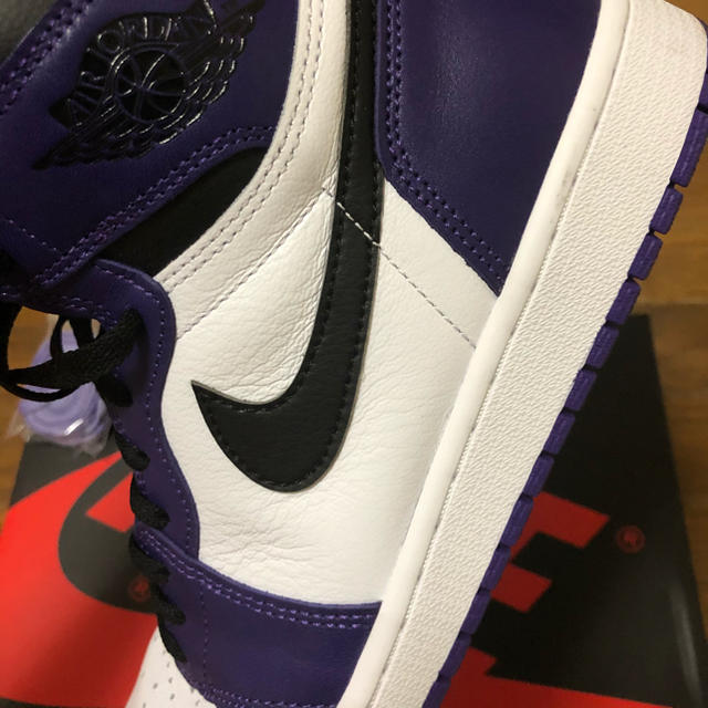 美品 28cm NIKE AIR JORDAN1 コートパープル 2