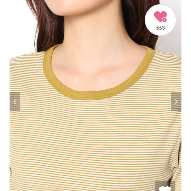 Kastane(カスタネ)のテレコボーダーパイピングTシャツ レディースのトップス(Tシャツ(半袖/袖なし))の商品写真