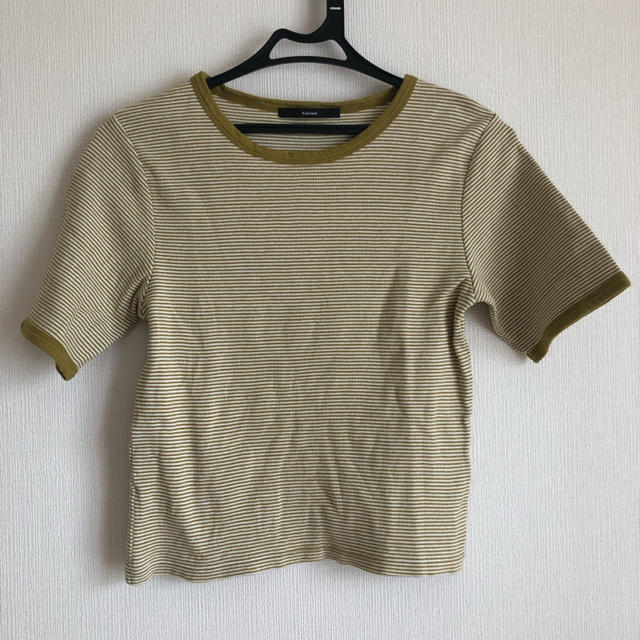 Kastane(カスタネ)のテレコボーダーパイピングTシャツ レディースのトップス(Tシャツ(半袖/袖なし))の商品写真