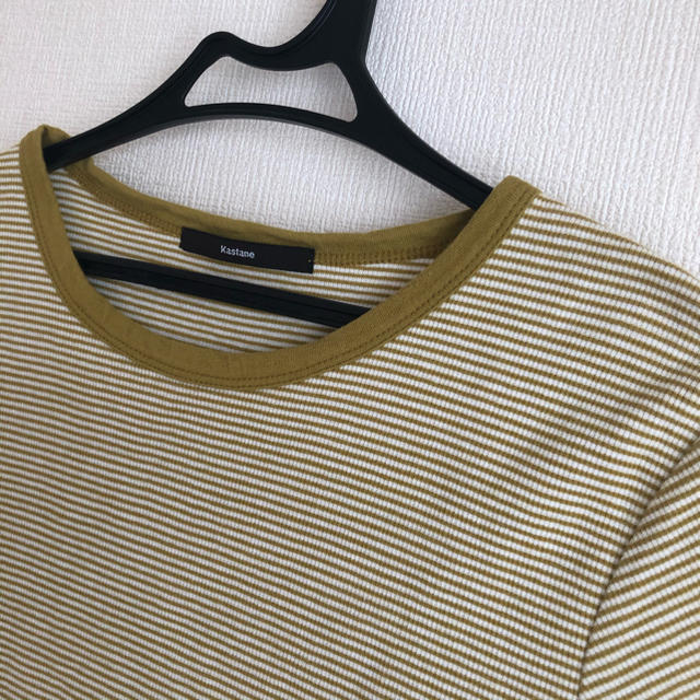 Kastane(カスタネ)のテレコボーダーパイピングTシャツ レディースのトップス(Tシャツ(半袖/袖なし))の商品写真