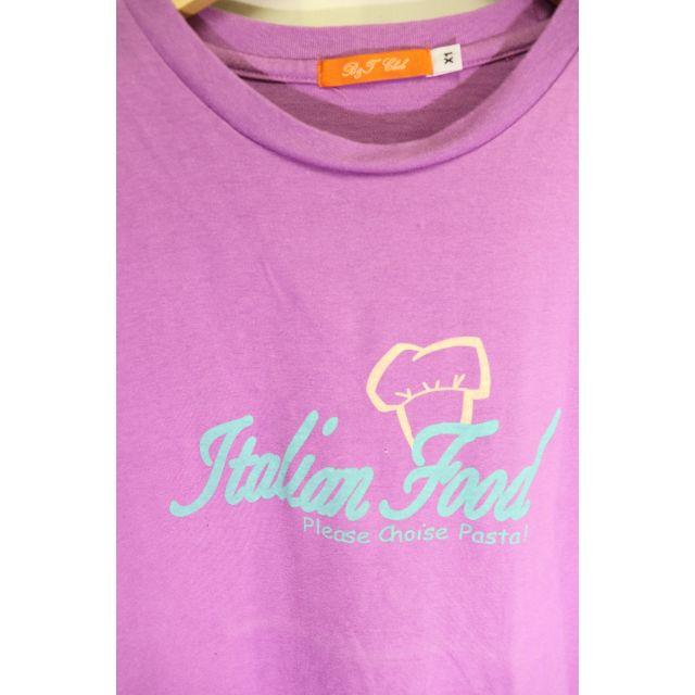 プロフ必B&T CLUB Jtalian Food T/パープルビッグサイズXL メンズのトップス(Tシャツ/カットソー(半袖/袖なし))の商品写真