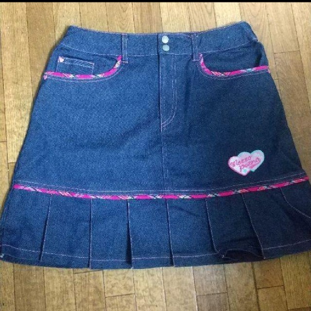 mezzo piano(メゾピアノ)のメゾピアノ デニムスカート キッズ/ベビー/マタニティのキッズ服女の子用(90cm~)(スカート)の商品写真